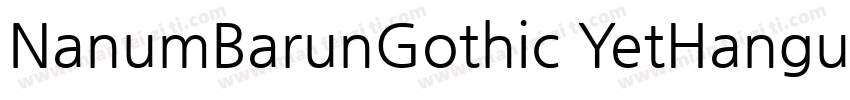 NanumBarunGothic YetHangul字体转换